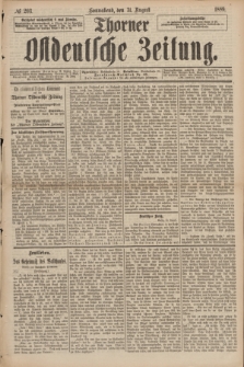 Thorner Ostdeutsche Zeitung. 1889, № 203 (31 August)