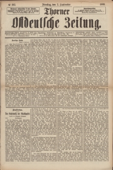 Thorner Ostdeutsche Zeitung. 1889, № 205 (3 September) + wkładka