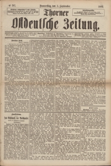 Thorner Ostdeutsche Zeitung. 1889, № 207 (5 September)