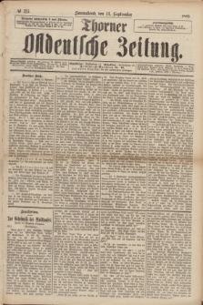 Thorner Ostdeutsche Zeitung. 1889, № 215 (14 September)
