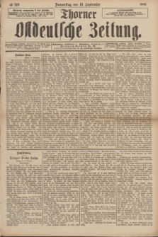 Thorner Ostdeutsche Zeitung. 1889, № 219 (19 September)