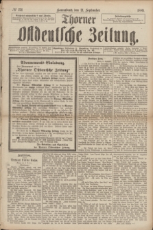 Thorner Ostdeutsche Zeitung. 1889, № 221 (21 September)