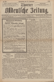 Thorner Ostdeutsche Zeitung. 1889, № 227 (28 September)