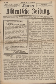 Thorner Ostdeutsche Zeitung. 1889, № 228 (29 September)