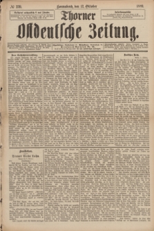 Thorner Ostdeutsche Zeitung. 1889, № 239 (12 Oktober)