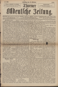 Thorner Ostdeutsche Zeitung. 1889, № 240 (13 Oktober)