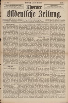 Thorner Ostdeutsche Zeitung. 1889, № 242 (16 Oktober)
