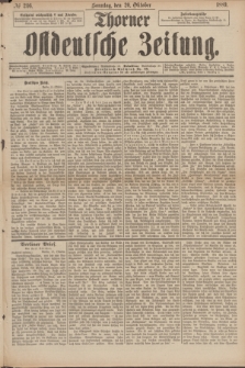 Thorner Ostdeutsche Zeitung. 1889, № 246 (20 Oktober)