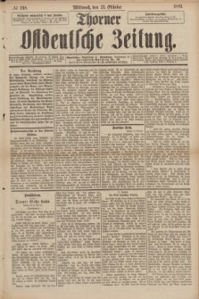 Thorner Ostdeutsche Zeitung. 1889, № 248 (23 Oktober)