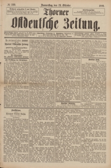 Thorner Ostdeutsche Zeitung. 1889, № 249 (24 Oktober)