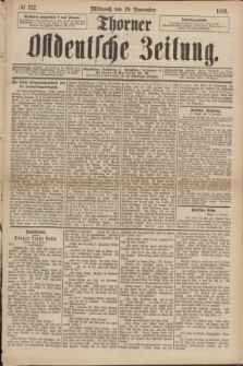 Thorner Ostdeutsche Zeitung. 1889, № 272 (20 November)