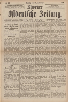 Thorner Ostdeutsche Zeitung. 1889, № 277 (26 November)