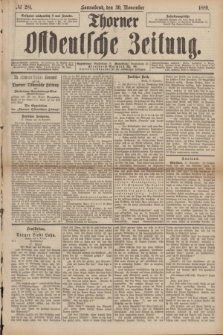 Thorner Ostdeutsche Zeitung. 1889, № 281 (30 November)