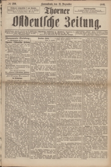 Thorner Ostdeutsche Zeitung. 1889, № 299 (21 Dezember)