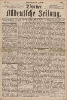 Thorner Ostdeutsche Zeitung. 1890, № 188 (14 August)