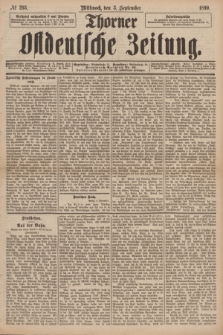 Thorner Ostdeutsche Zeitung. 1890, № 205 (3 September)