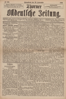 Thorner Ostdeutsche Zeitung. 1890, № 220 (20 September)