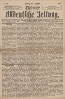 Thorner Ostdeutsche Zeitung. 1890, № 233 (5 Oktober) + dod.
