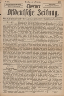 Thorner Ostdeutsche Zeitung. 1890, № 258 (4 November)