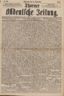 Thorner Ostdeutsche Zeitung. 1890, № 265 (12 November)
