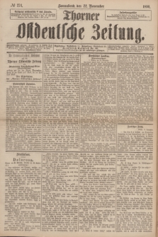 Thorner Ostdeutsche Zeitung. 1890, № 274 (22 November)