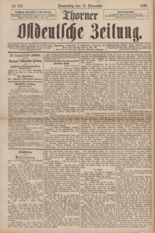 Thorner Ostdeutsche Zeitung. 1890, № 278 (27 November)