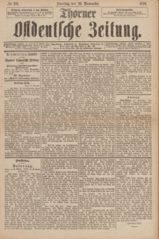 Thorner Ostdeutsche Zeitung. 1890, № 281 (30 November) + dod.