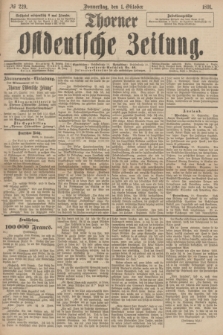 Thorner Ostdeutsche Zeitung. 1891, № 229 (1 Oktober)