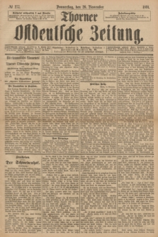 Thorner Ostdeutsche Zeitung. 1891, № 277 (26 November)