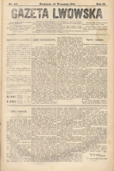 Gazeta Lwowska. 1892, nr 213