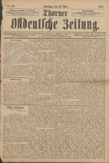 Thorner Ostdeutsche Zeitung. 1892, № 109 (10 Mai)