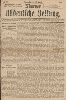 Thorner Ostdeutsche Zeitung. 1892, № 198 (25 August)