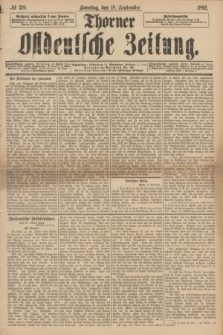 Thorner Ostdeutsche Zeitung. 1892, № 219 (18 September) + dod.