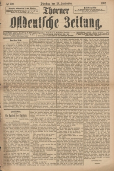 Thorner Ostdeutsche Zeitung. 1892, № 220 (20 September)