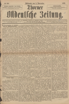Thorner Ostdeutsche Zeitung. 1892, № 263 (9 November)