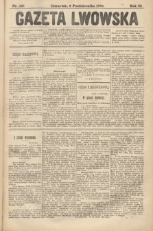 Gazeta Lwowska. 1892, nr 227