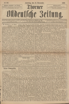 Thorner Ostdeutsche Zeitung. 1892, № 267 (13 November) + dod.