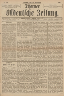 Thorner Ostdeutsche Zeitung. 1892, № 274 (22 November)