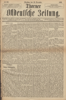 Thorner Ostdeutsche Zeitung. 1892, № 298 (20 Dezember) + dod.