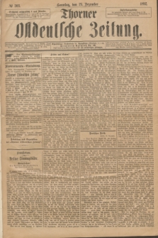 Thorner Ostdeutsche Zeitung. 1892, № 303 (25 Dezember)