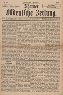 Thorner Ostdeutsche Zeitung. 1897, № 209 (7 September)