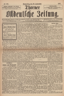 Thorner Ostdeutsche Zeitung. 1897, № 229 (30 September) + dod.