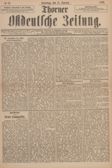 Thorner Ostdeutsche Zeitung. 1893, № 13 (15 Januar) + dod.