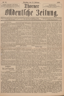 Thorner Ostdeutsche Zeitung. 1893, № 44 (21 Februar)