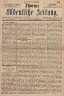 Thorner Ostdeutsche Zeitung. 1893, № 111 (13 Mai)