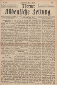 Thorner Ostdeutsche Zeitung. 1893, № 128 (3 Juni)