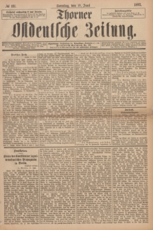 Thorner Ostdeutsche Zeitung. 1893, № 141 (18 Juni) + dod.