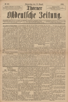 Thorner Ostdeutsche Zeitung. 1893, № 198 (24 August)