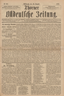 Thorner Ostdeutsche Zeitung. 1893, № 203 (30 August)