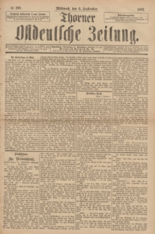 Thorner Ostdeutsche Zeitung. 1893, № 209 (6 September)